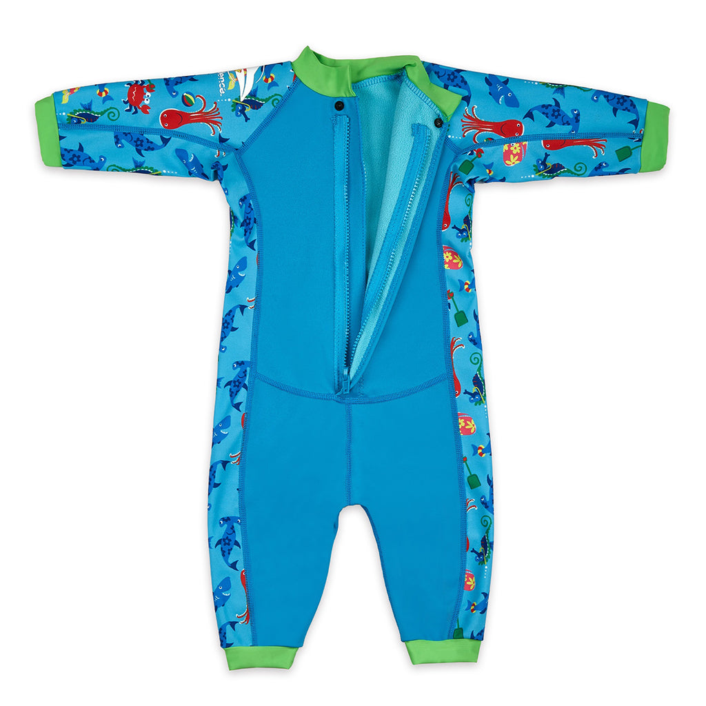 New! Baby Splashy Warm Lined UV50+ Swimsuit - Sea Horse, age 1-2