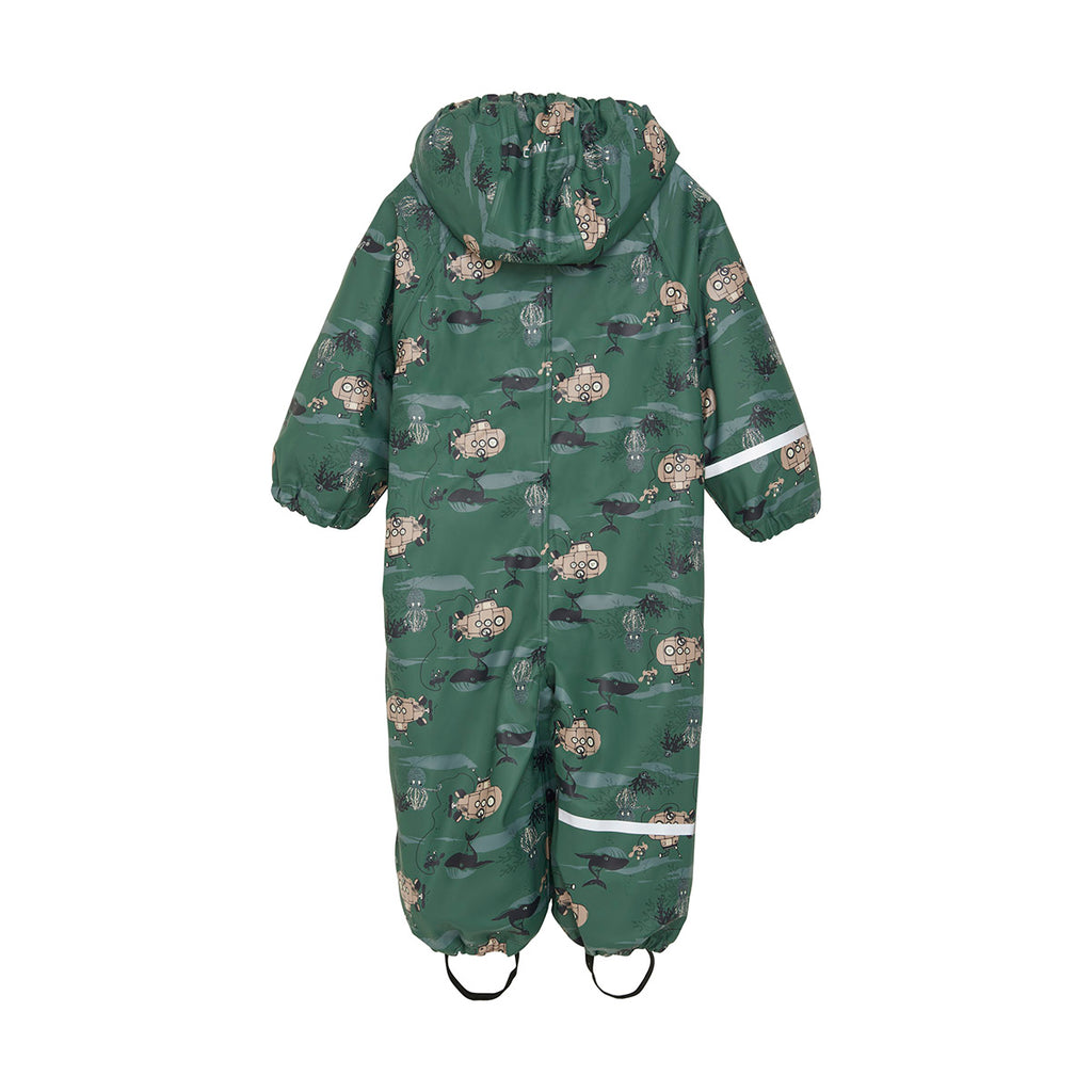 Fleece-lined Waterproof Overall, Green Submarine, age 5-6 years