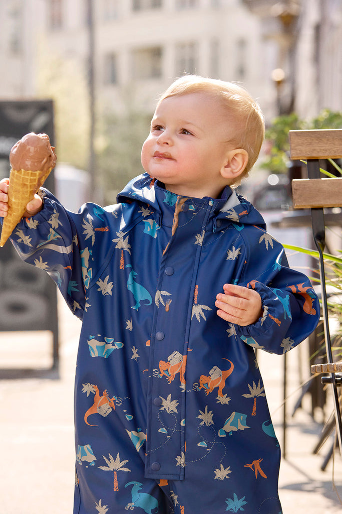 New! Blue Dinos Waterproof Overall, sizes from ages 1 - 4 years