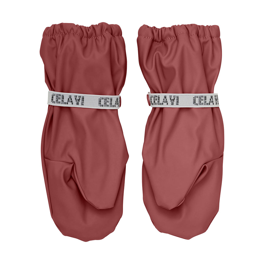 Fleece-lined Waterproof Mittens - Russet, ages from 1 - 6 years