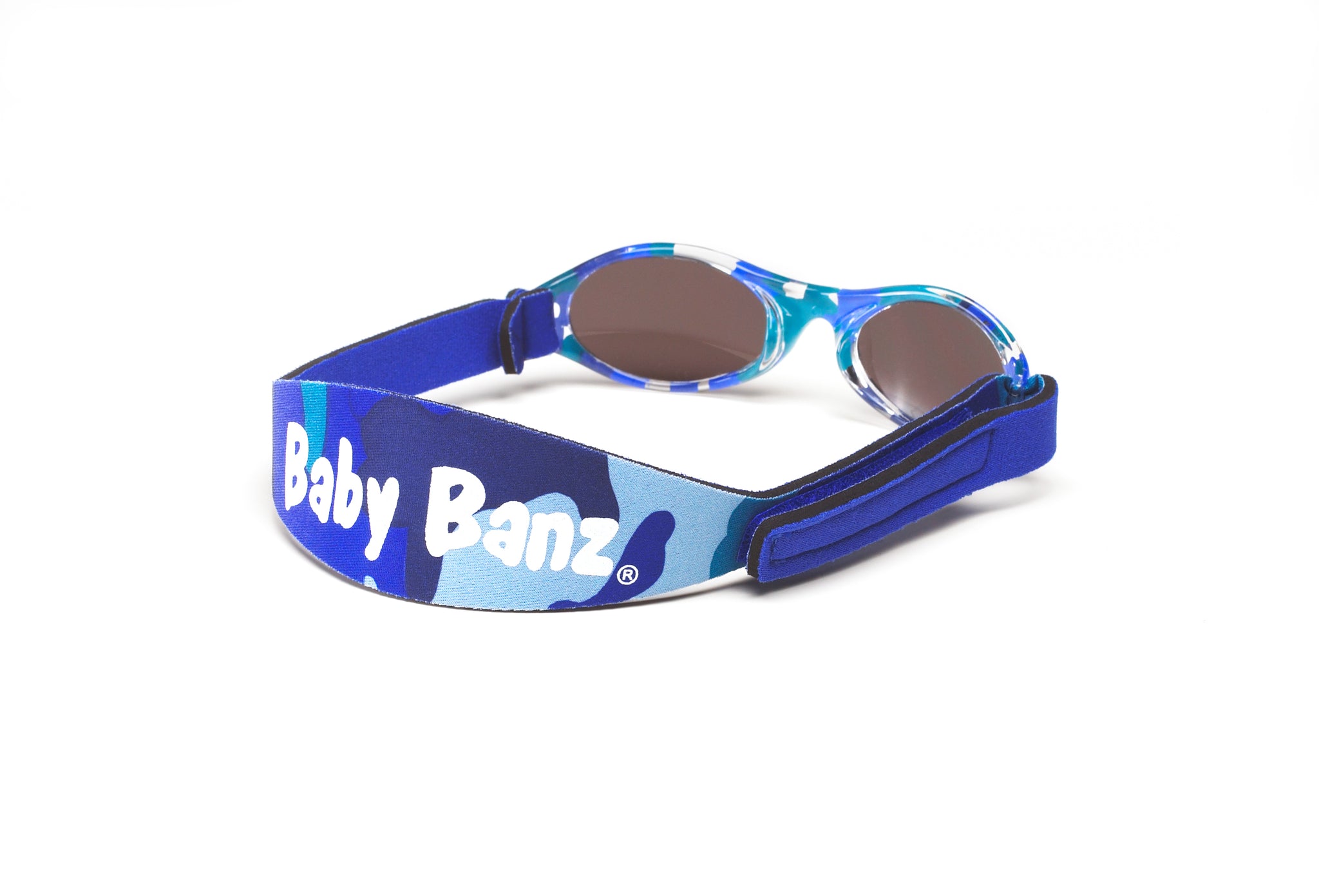 Banz UV Sunglasses Blue Camo ages from 0 to 5 years